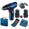 BOSCH GSB 120-LI PROFESSIONAL Akkus ütvefúró-csavarozó szett (2x2,0Ah) koffer 06019G8102 BOSCH GSB 120-LI PROFESSIONAL Akkus ütvefúró-csavarozó szett (2x2,0Ah) koffer 06019G8102